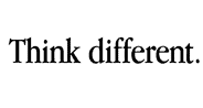 Aviso comercial o slogan: Think different de Apple