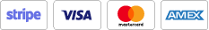 Formas electrónicas de pago: Stripe, Visa, Mastercard y American Express.